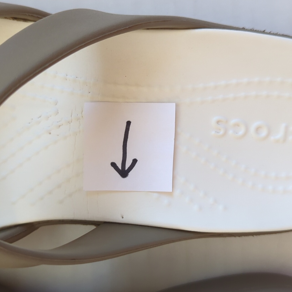 Crocs Meleen Twist Lightweight Summer Sandals 8 Taupe - Picture 12 of 16
